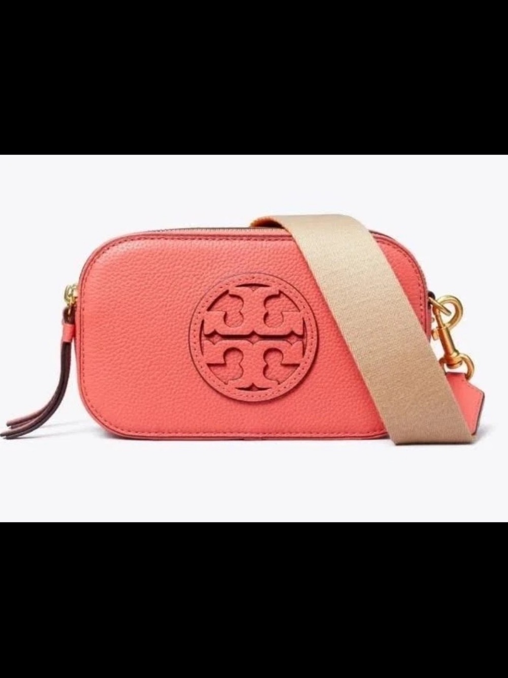 NWT Tory Burch Miller Mini Crossbody Bag | Coral Crush - Picture 4 of 14